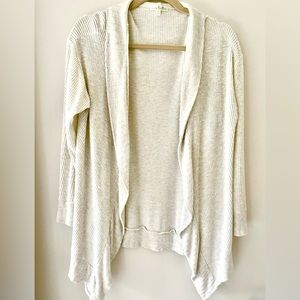 Nine Britton Ultra Soft Wrap Sweater Open Cardigan Size Medium Light Gray